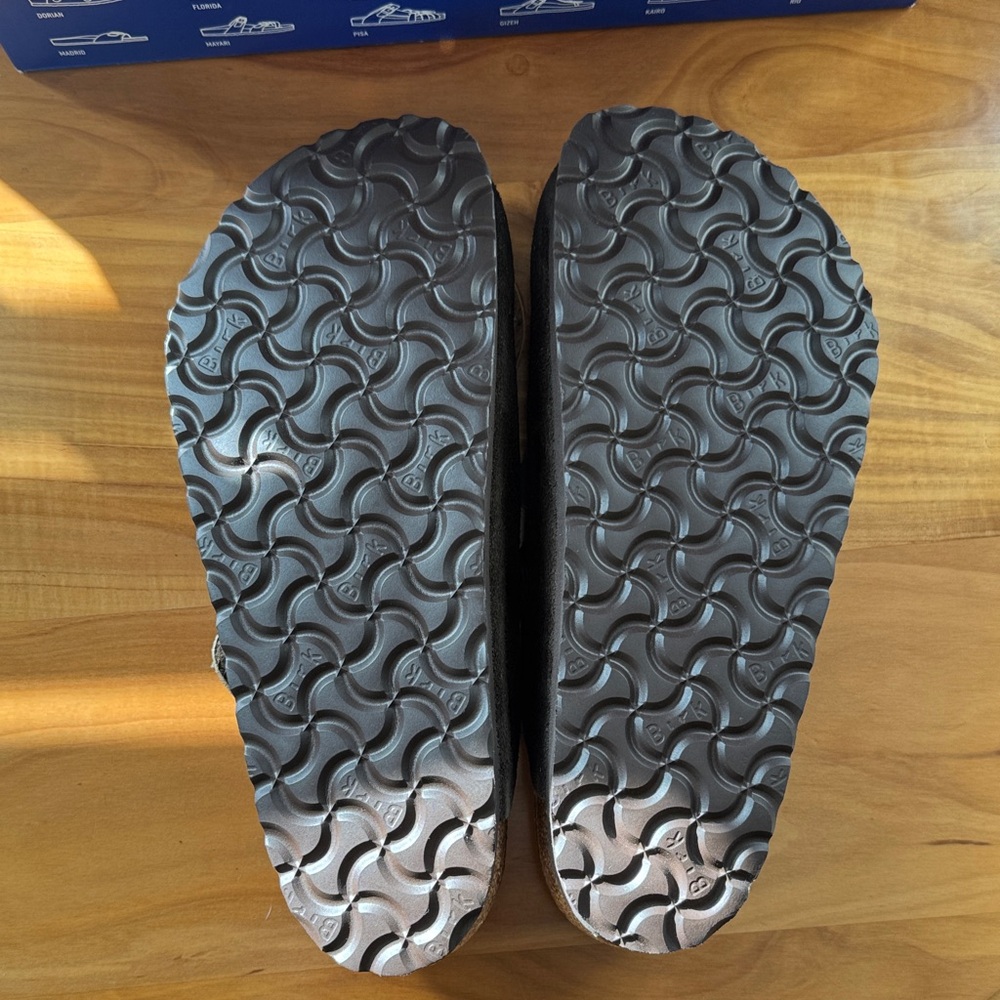 Birkenstock Dark Brown Suede Clogs - Picture 4 of 6